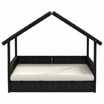 Hondenhok met kussen poly rattan 4