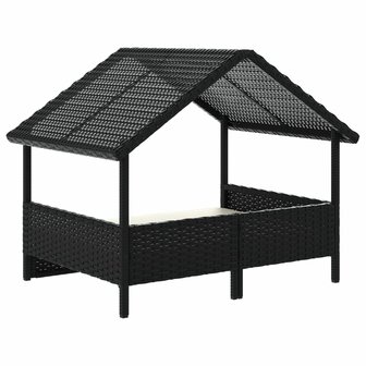 Hondenhok met kussen poly rattan 6