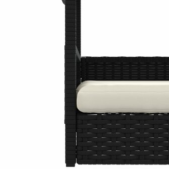 Hondenhok met kussen poly rattan 7