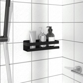 Doucherekje 23x6,5x6 cm geborsteld 304 roestvrij staal matzwart 1