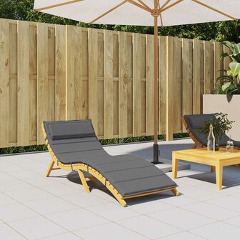 Ligbedkussen 180x60x4 cm oxford stof antracietkleurig 1
