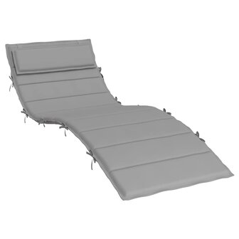 Ligbedkussen 180x60x4 cm oxford stof grijs 2