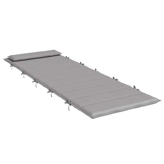 Ligbedkussen 180x60x4 cm oxford stof grijs 4