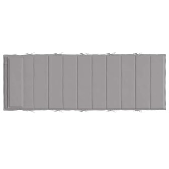 Ligbedkussen 180x60x4 cm oxford stof grijs 5