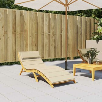 Ligbedkussen 180x60x4 cm oxford stof beige 1