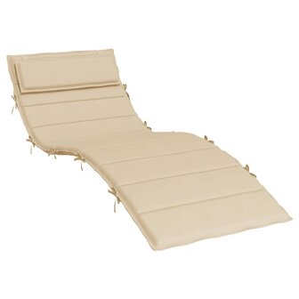 Ligbedkussen 180x60x4 cm oxford stof beige 2