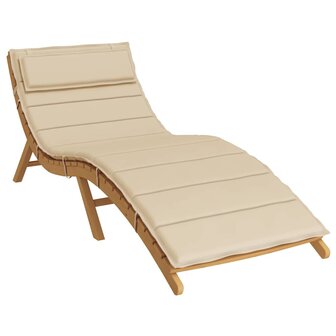 Ligbedkussen 180x60x4 cm oxford stof beige 3