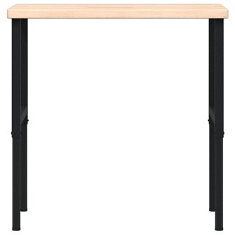 Werkbank rechthoekig 100x60x(73-99,5) cm massief eikenhout 4