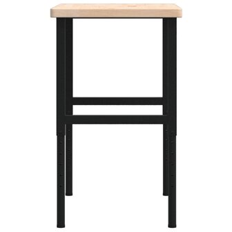 Werkbank rechthoekig 100x60x(73-99,5) cm massief eikenhout 6