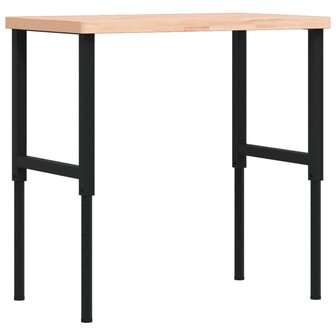 Werkbank rechthoekig 100x60x(73-99,5) cm massief beukenhout 7