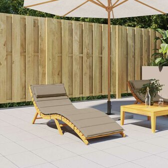 Ligbedkussen 180x60x4 cm oxford stof taupe 1