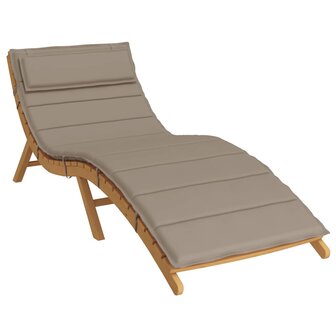 Ligbedkussen 180x60x4 cm oxford stof taupe 3