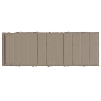 Ligbedkussen 180x60x4 cm oxford stof taupe 5