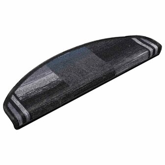Trapmatten zelfklevend 5 st 65x21x4 cm zwart en grijs 2