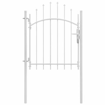Poort 1x1,75 m staal wit 1
