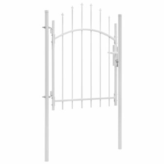 Poort 1x1,75 m staal wit 2