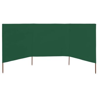Windscherm 3-panelen 400x120 cm stof groen 2