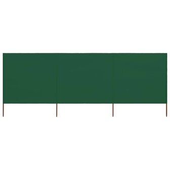 Windscherm 3-panelen 400x120 cm stof groen 3
