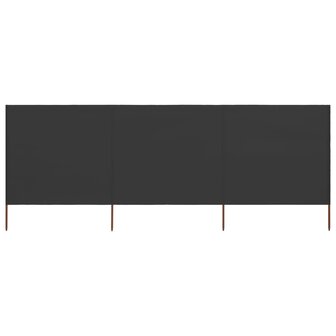 Windscherm 3-panelen 400x120 cm stof antraciet  3