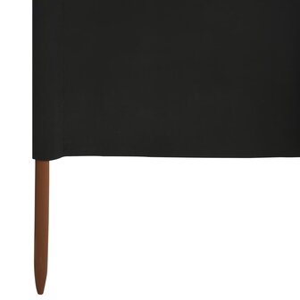 Windscherm 5-panelen 600x120 cm stof zwart 5