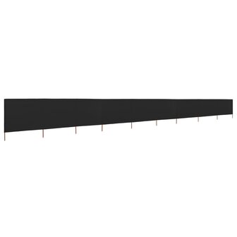Windscherm 9-panelen 1200x120 cm stof zwart 2