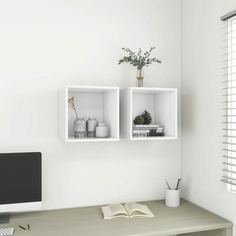 Wandkast 37x37x37 cm bewerkt hout wit 6