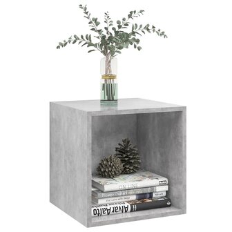 Wandkast 37x37x37 cm bewerkt hout betongrijs 3
