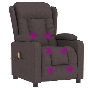 Massagestoel stof donkerbruin 7