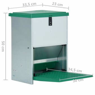 Pluimveevoerbak automatisch met pedaal 12 kg 8