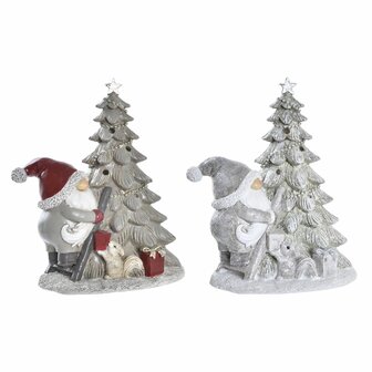 Kerstversiering DKD Home Decor Boomstructuur Hars (15 x 10 x 18 cm) (2 Stuks) 1