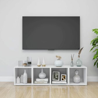 Tv-meubelen 2 st 37x35x37 cm bewerkt hout wit 8