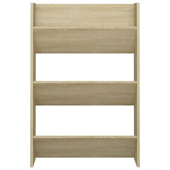 Wandschoenenkast 60x18x90 cm spaanplaat sonoma eikenkleurig 4
