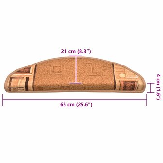 Trapmatten zelfklevend 5 st 65x21x4 cm beige 8
