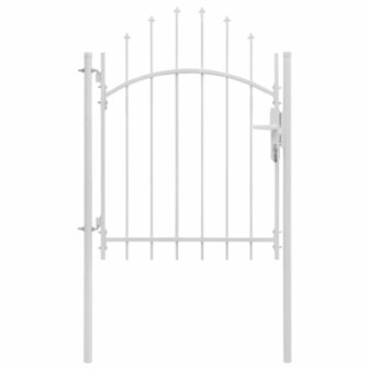 Poort 1x2 m staal wit 1