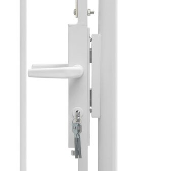 Poort 1x2 m staal wit 4
