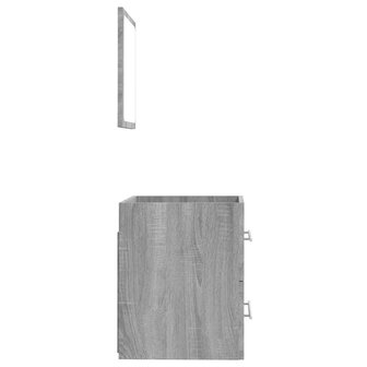 Badkamerkast met spiegel 41x38,5x48 grijs sonoma eikenkleurig  7