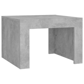 Salontafel 50x50x35 cm bewerkt hout betongrijs 2