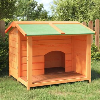 Hondenhok 96x87x80,5 cm massief grenenhout bruin 1