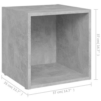 Tv-meubelen 2 st 37x35x37 cm bewerkt hout betongrijs 9