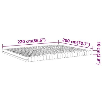 Schuimmatras 7 zones hardheid 20 ILD 200x220 cm wit 9