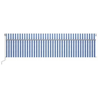 Luifel automatisch rolgordijn LED windsensor 6x3 cm blauw wit 3