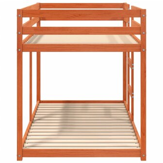 Stapelbed massief grenenhout wasbruin 90x190 cm 5