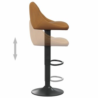 Barkruk fluweel bruin 6