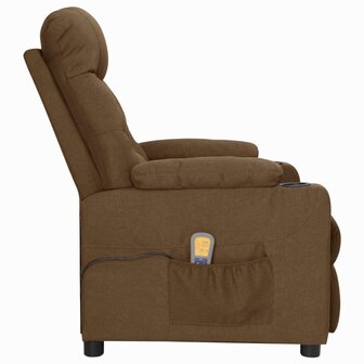 Sta-op-massagestoel stof bruin 4