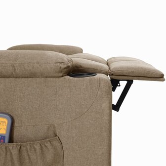 Sta-op-massagestoel stof taupe 6
