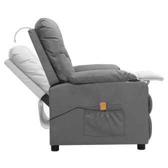 Sta-op-massagestoel kunstleer grijs 6