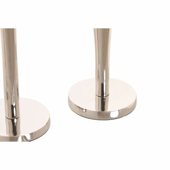 Kandelaar Home ESPRIT Zilverkleurig Aluminium Modern 7,5 x 7,5 x 25 cm 3
