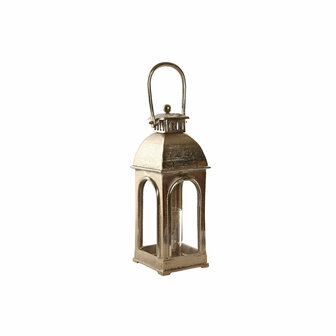 Lantaarn Home ESPRIT Gouden Aluminium Kristal Vintage 17 x 17 x 59 cm 1