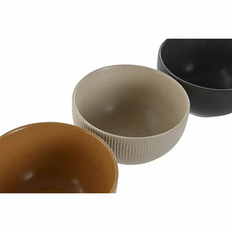 Kom Home ESPRIT Beige Grijs Mosterd Terra cotta Keramiek Scandi 480 ml 14 x 14 x 7,5 cm (4 Stuks) 3