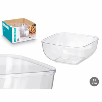 Kommenset Leknes CK80688 Transparant Plastic 800 ml 15,3 x 7 x 15,3 cm (24 Stuks) 3